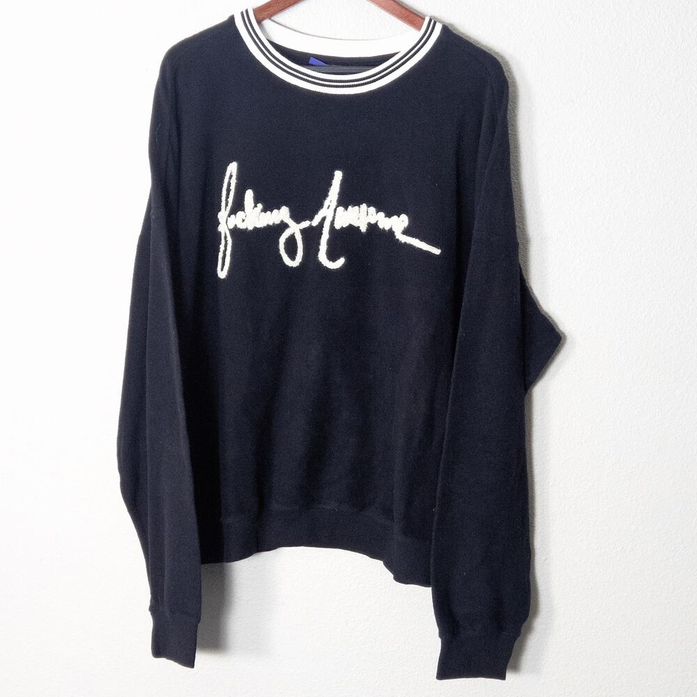 FA F*cking Awesome Sweatshirt Size XL Black Logo Skater Streetwear Pullover